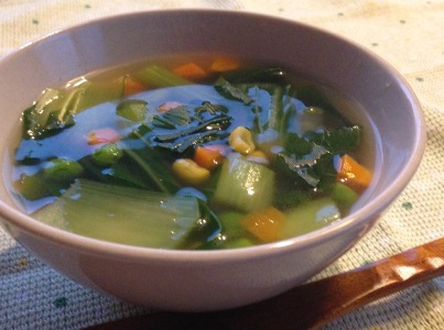 チンゲン菜の美肌スープ