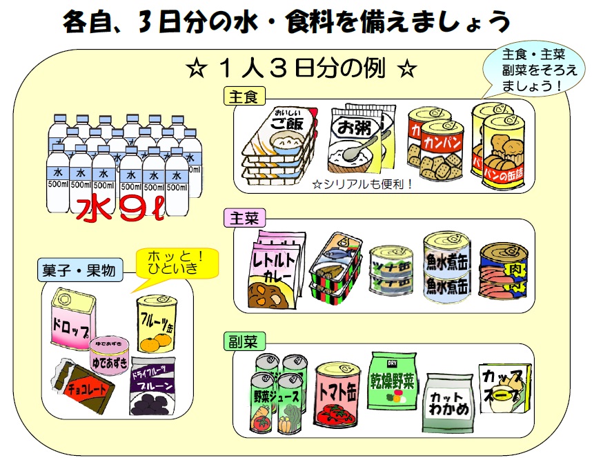 備える 災害 に