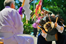 街フォト175-2024「花畑の獅子」