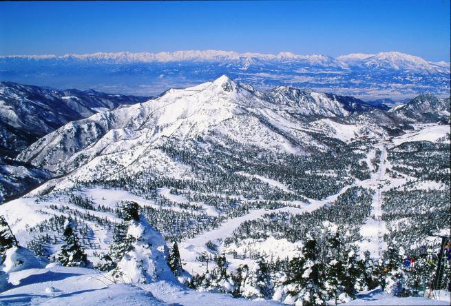 横手山から笠岳（冬）の画像