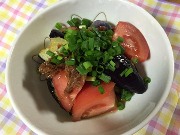 揚げなすとトマトのさわやか風味