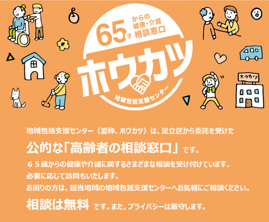 足立区地域包括支援センター（ホウカツ）のご案内