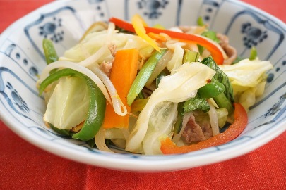 彩りあざやかシャキッと野菜炒め