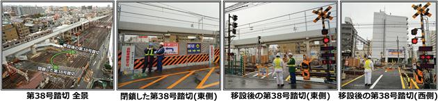 写真：竹ノ塚駅北側の踏切の移設について