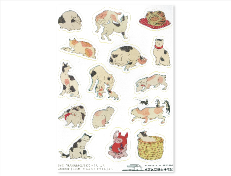 【シール（A5）】ねこづくし（200円）