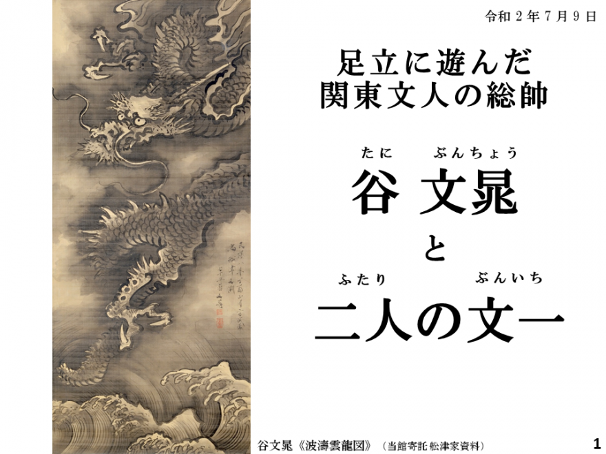 足立に遊んだ関東文人の総帥　谷文晁と二人の文一