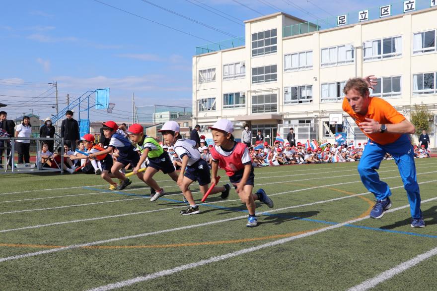 第5回小中学校交流事業・体験会・「花畑中学校、花畑第一小学校」