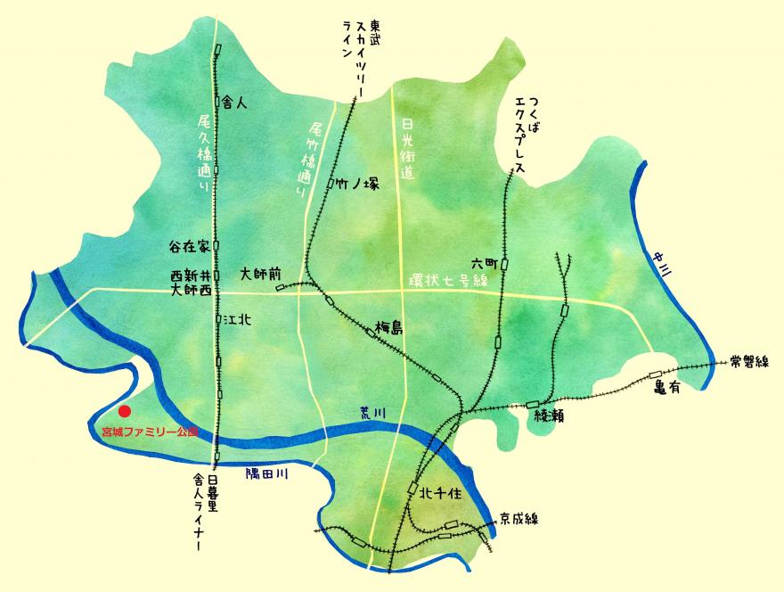 宮城ファミリー公園マップ