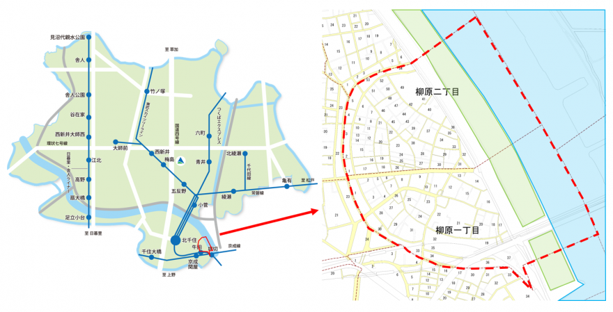 柳原位置図