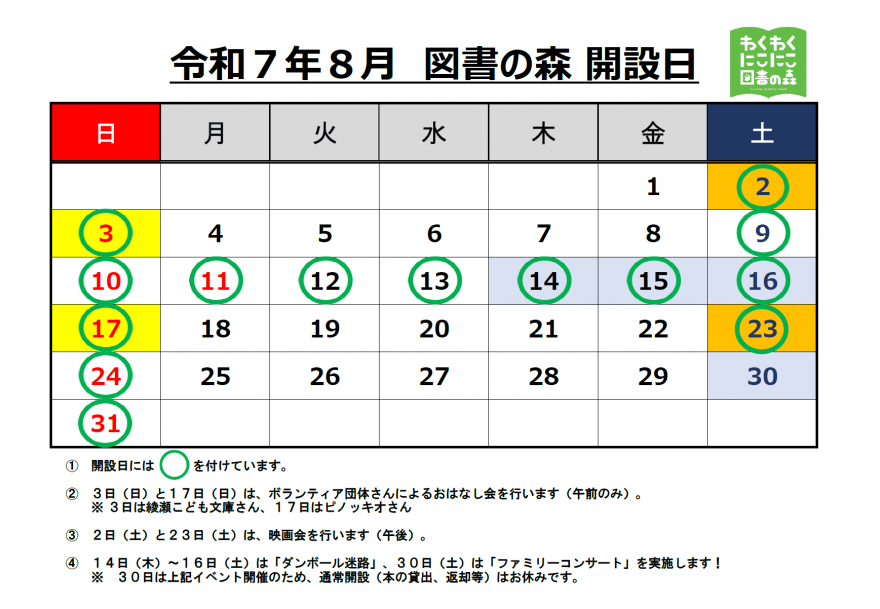 8月開設予定（）