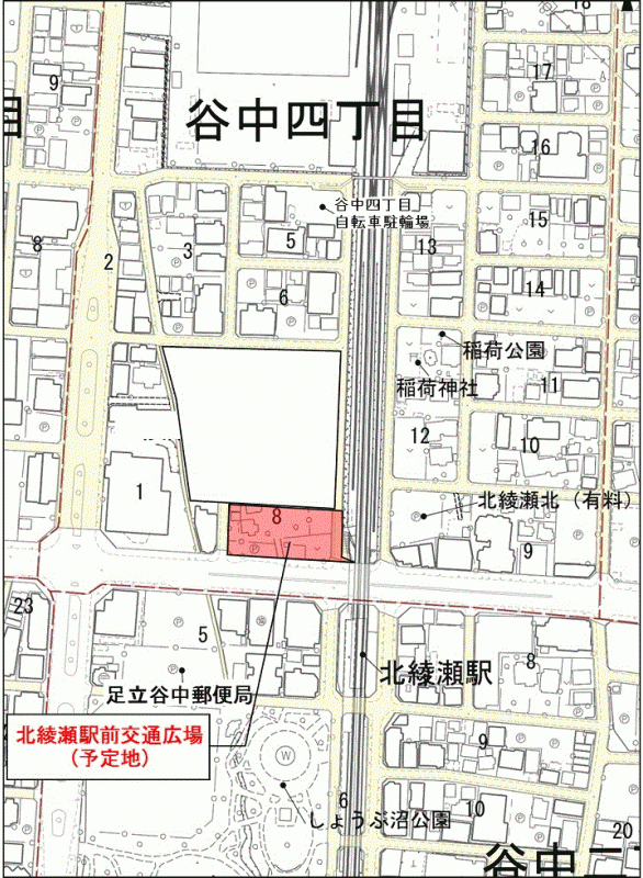 北綾瀬駅前交通広場案内図