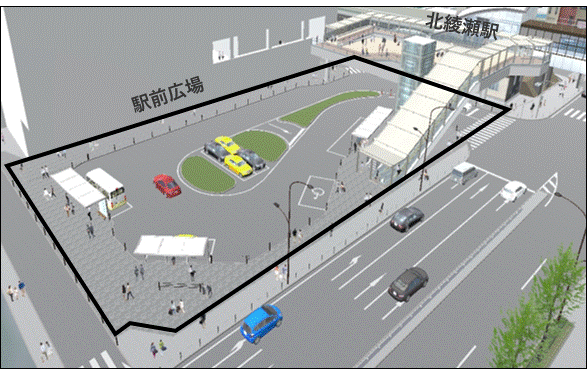 北綾瀬駅前交通広場イメージ図