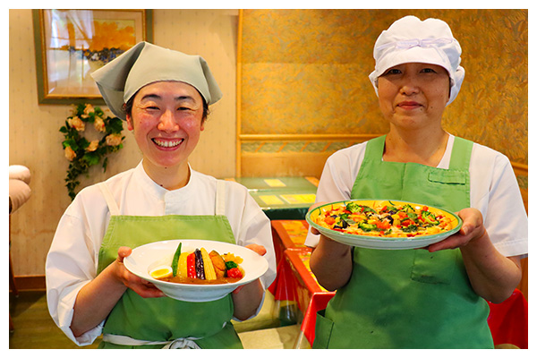 べジタベ協力店「一粒の麦」栗山さん、柴川さん