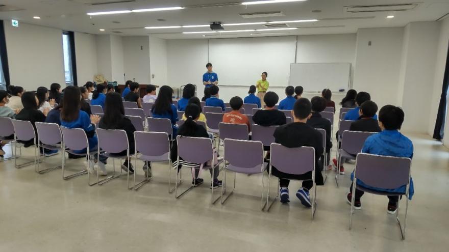 スーパー研修会（小学生の部）開講式１