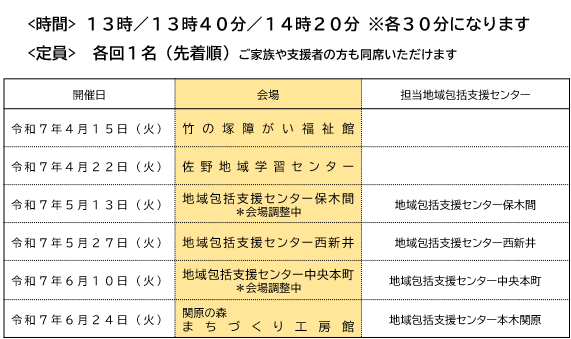 第1弾日程
