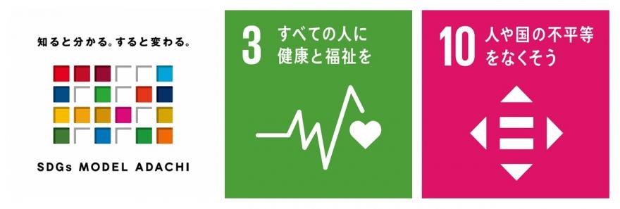 SDGsロゴ（目標３、１０）