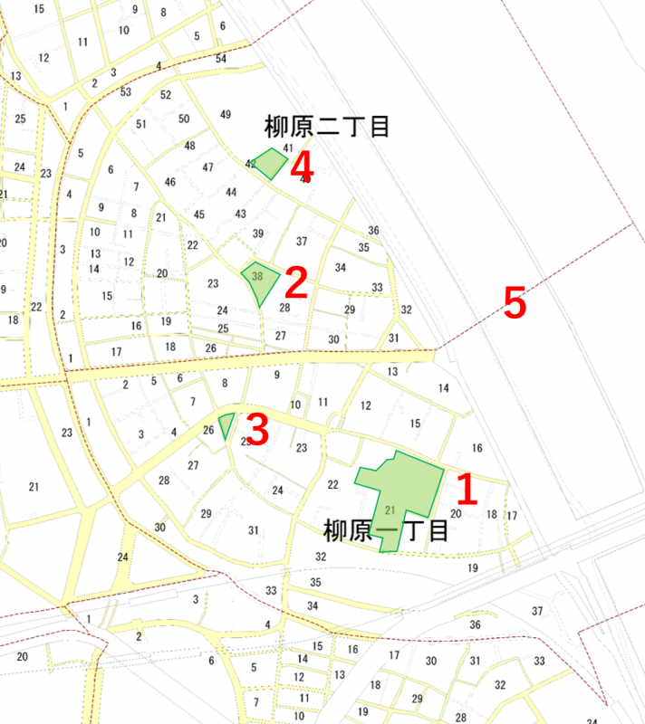 一時集合場所位置図