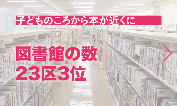 図書館の数２３区３位
