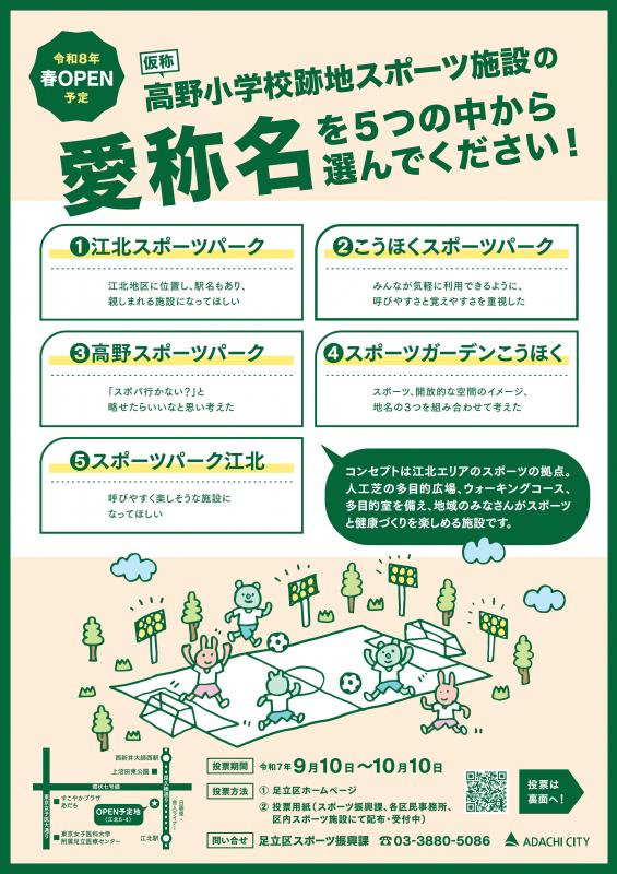 愛称名投票ポスター