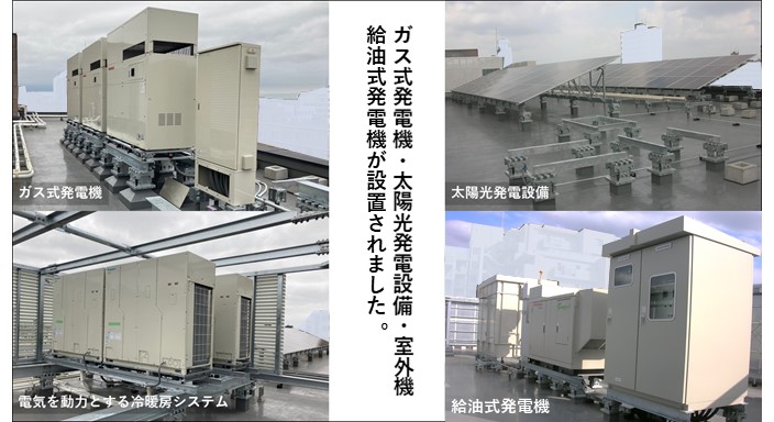 発電機等の設置の様子