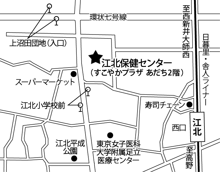 アクセス地図が表示されています。