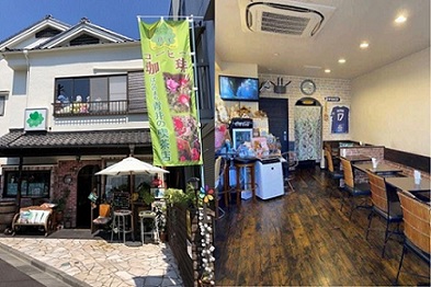 店頭と店内の写真