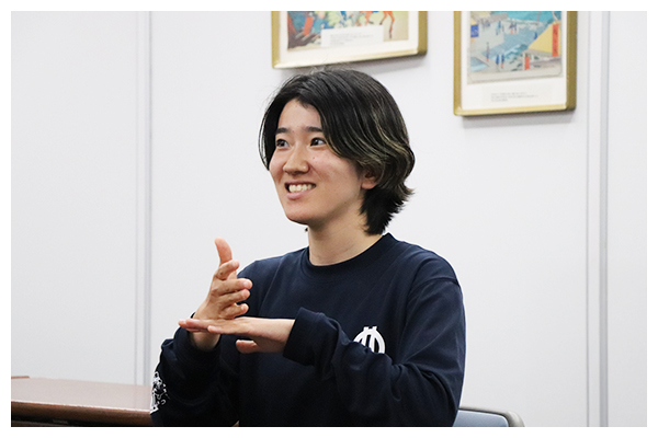 田苗選手「めちゃくちゃ体力つきました（笑）」
