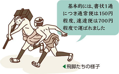 飛脚たちの様子
