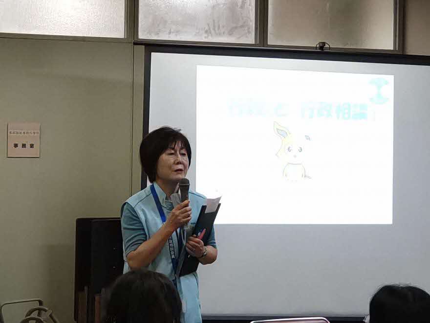 出前講座「災害時の避難と個別避難計画事業」の様子（令和６年６月１２日実施）
