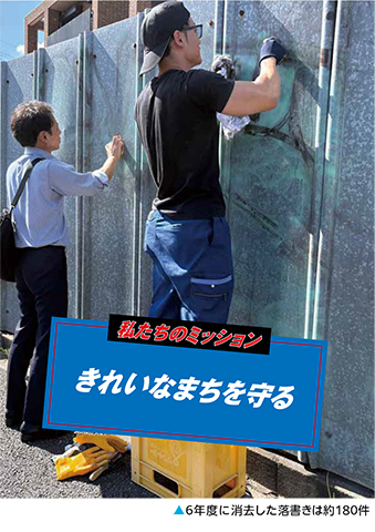 6年度に消去した落書きは約180件