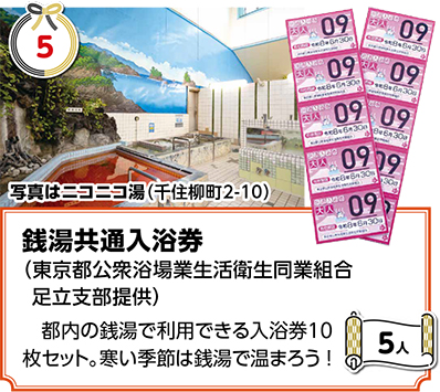 (5)銭湯共通入浴券