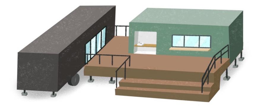 たけのつカー&パークイラスト