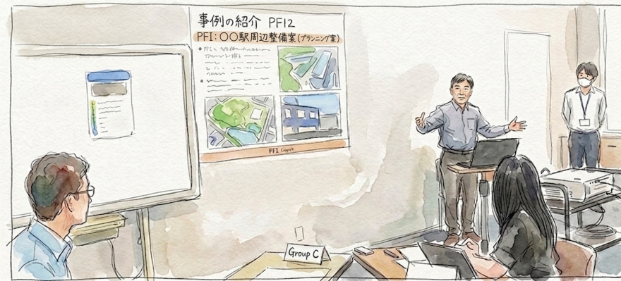 職員ワークショップ当日の様子イラスト1