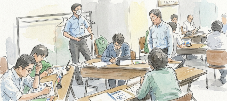 職員ワークショップ当日の様子イラスト2