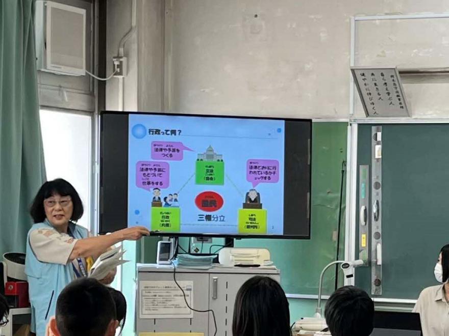 興本扇学園での出前教室の様子(令和7年9月3日)