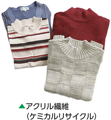 アクリル繊維（ケミカルリサイクル）